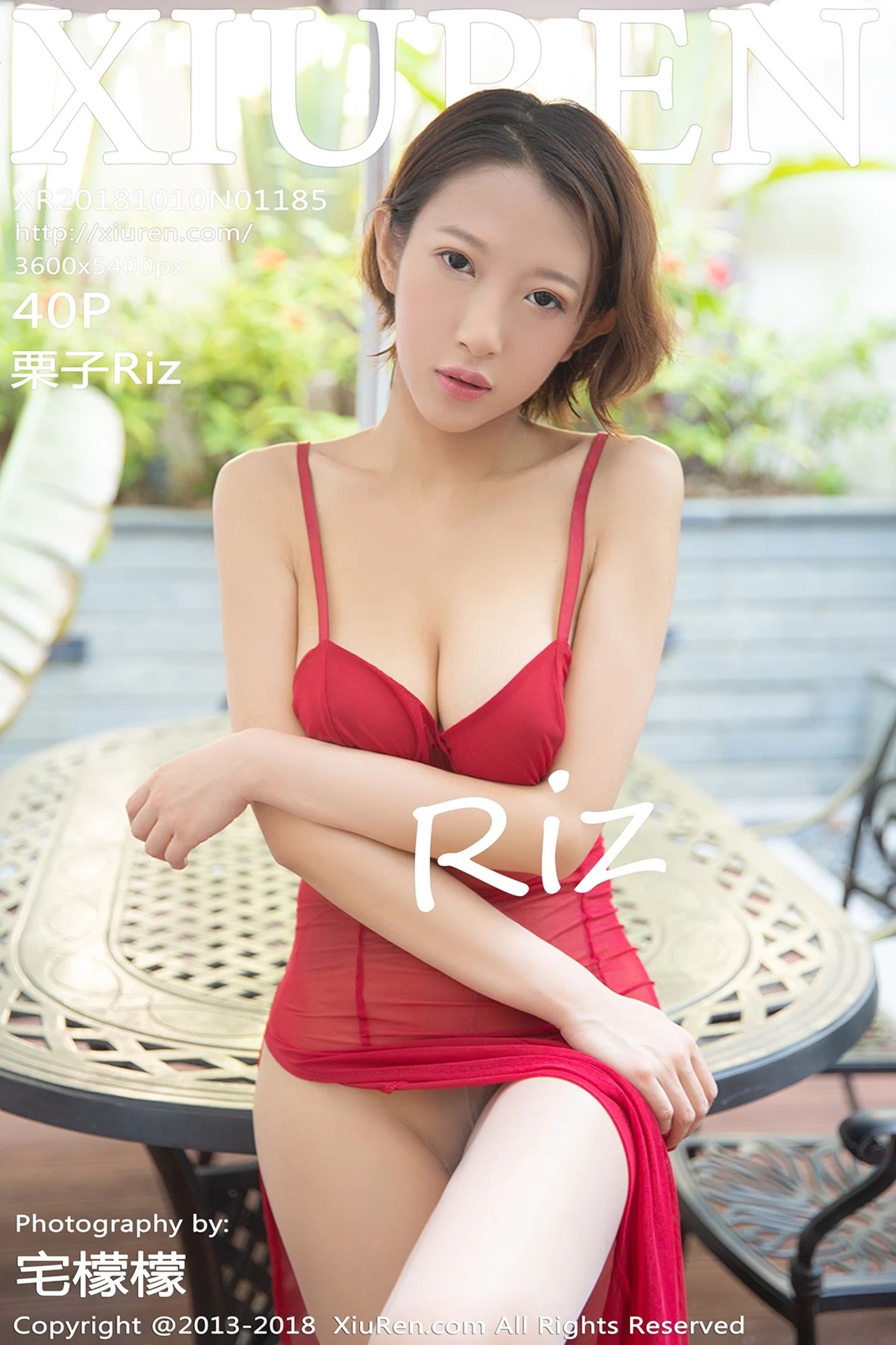 [XiuRen秀人网]No.1185_女神栗子Riz私房脱红色薄纱裙秀无内肉丝裤袜撩人诱惑写真40P-秀人网 - XiuRen.Space